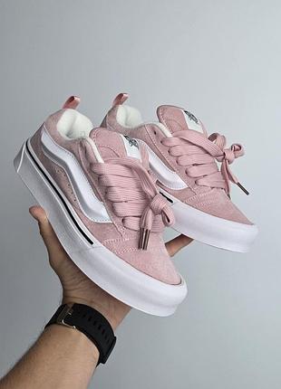 Трендовые кеды vans knu-skool potato • pink •