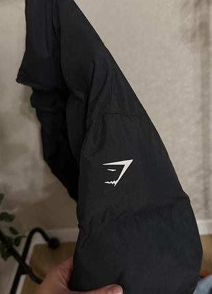 Чорний пуховик gymshark, розмір l
