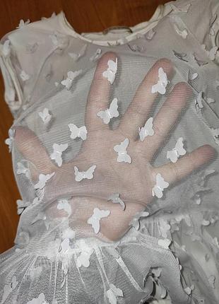 Платье белое с бабочками elsy baby