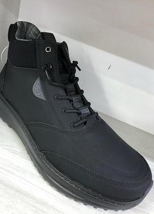 Чоловічі демісезонні черевики hey dude tahoe classic (артикул 42059-001) у повністю чорному виконанні (black).розмір:47(32см)