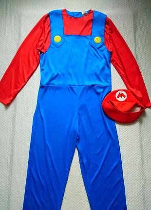 Карнавальний костюм косплей супер маріо super mario l/xl розмір