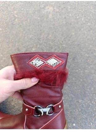 Зимние сапоги низ кожа 4