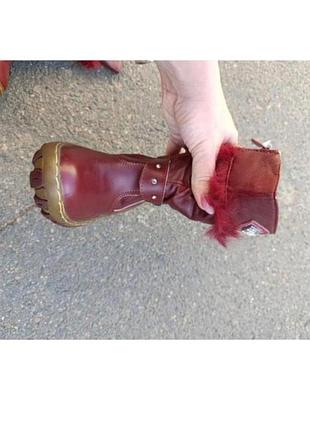 Зимние сапоги низ кожа 6