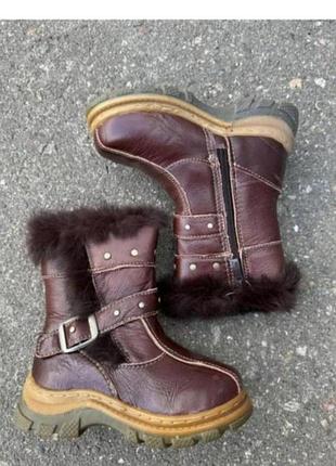 Кожаные сапоги