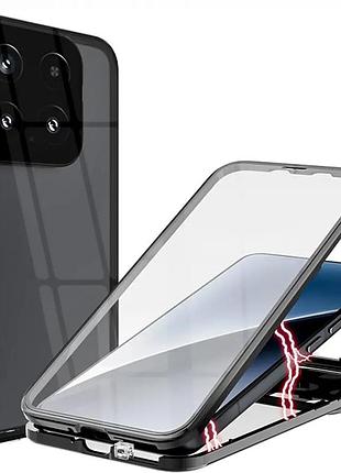 Чохол metal glass 360 для xiaomi 15 — магнітний, із захистом екрана та камери