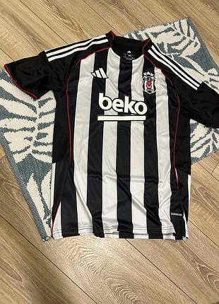 Футбольна форма чоловіча adidas besiktas чорно-біла