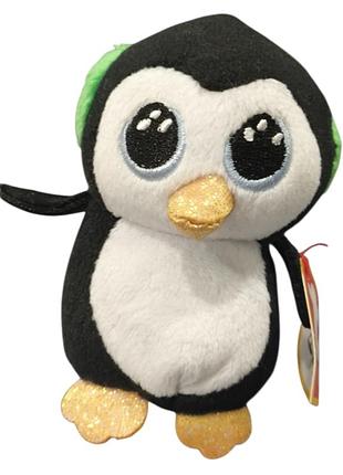 Мягкая мини - игрушка брелок пингвин tty beanie boo's waddles 8 см.