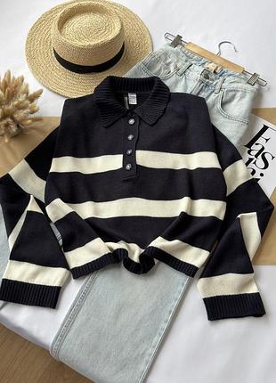 Светр жіночий h&m оверсайз у смужку