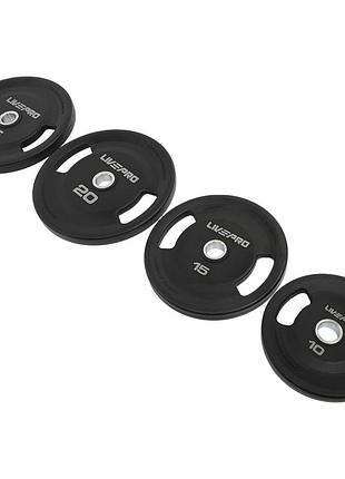 Диски полиуретановые 2 handle металлическая втулка liveup lp8337 10-15-20-25 кг