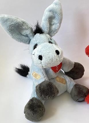 Коллекционная мягкая игрушка ослик осёл мерфи my little murphy heunec оригинал винтаж плюшевый осел с сердцем латки