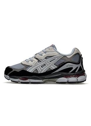 ❄️ кросівки asics gel-nyc fur dusty blue black