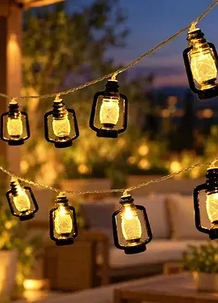 Світлодіодна вінтажна гірлянда теплий білий usb 4.5m 20led