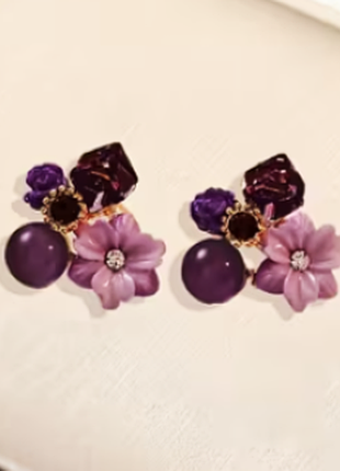 Сережки бижутерия цветные