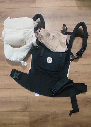 Эргорюкзак ergobaby с вкладкой для новорожденных easy snug