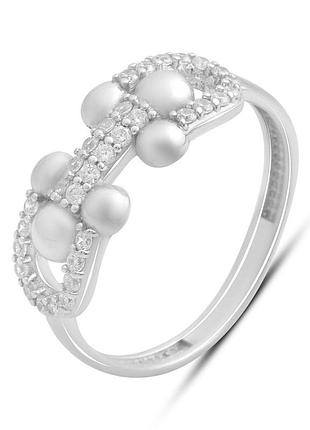 Серебряное кольцо komilfo с фианитами 0.32ct, вес изделия 2,11 гр (2197669) 16.5 размер 1.84, 17"