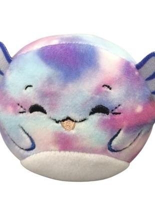 Мягкая мини - игрушка галактический аксолотль halley из коллекции squishmallows 7 см.
