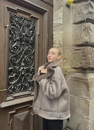 Дублянка жіноча zara сіра коротка
