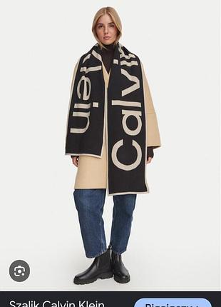 Шарф унисекс calvin klein в составе шерсть/кашемир