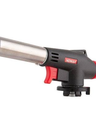 Горелка газовая с пьезоподжигом 1300w 95г/ч nowax с керамической защитой (nx12340)