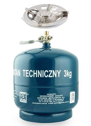 Комплект газовый баллон gzwm bt-3 7.2 л + горелка orgaz k-630 2.35 квт (nc00230)