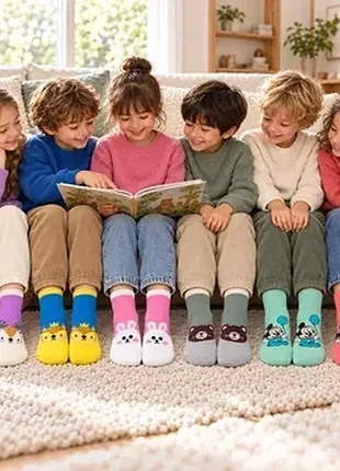Набор детских махровых носков 6 пар (цвет и модель случайные) размер 26-30-31-35
