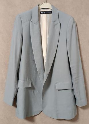 Удлиненный женский пиджак zara блейзер  вискоза