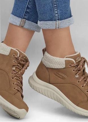 Черевики жіночі skechers ultra flex 2.0, р. 40, коричневі, демі