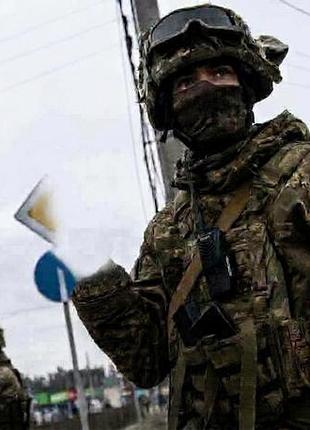 Комплект пов'язка на руку розпізнавальна військова зсу на липучках