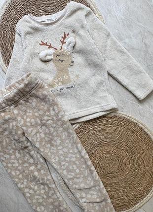 Теплий костюм піжама orchestra на дівчинку 3-4 роки