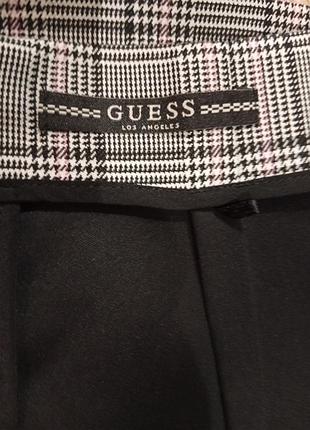 Брендовая мини юбка в клетку, теплая, guess, s 8