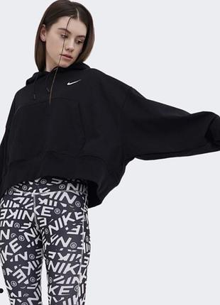 Жіноче худі nike чорне бавовняне