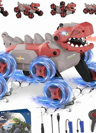 A-toys rc dinosaur 2209 стант-автомобіль з ефектами диму, світла та звуку, червоний