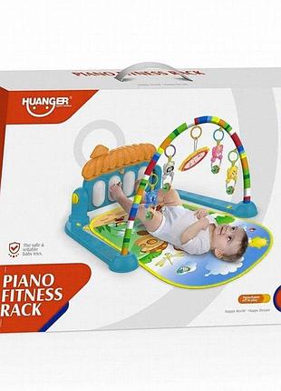 Piano fitness rack x-646 развивающий коврик 3-в-1 для новорождённых с дугой и музыкальной пианино
