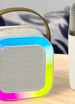 Беспроводной караоке-набор для детей с bluetooth-колонкой и rgb-микрофоном