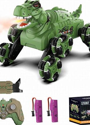 Dinosaur rc 2209 трансформер-автомобиль для трюков с 8 колёсами, паровыми эффектами и usb-музыкой