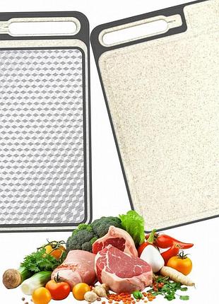 Двусторонняя разделочная доска из нержавеющей стали 37x25 см для мяса, рыбы и овощей