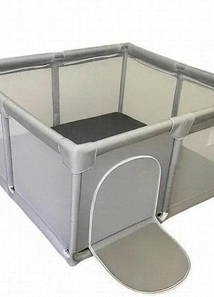 Fence and 5589 великий квадратний манеж 120x120 см із сітчастими стінками для дому та дитячої