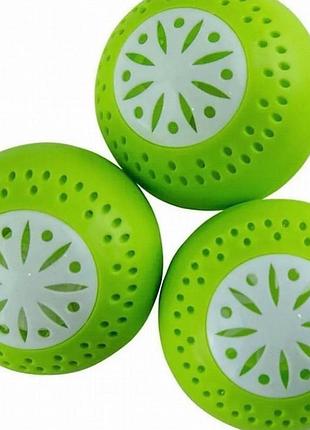 Green fridge balls поглотитель запаха, набор из 3 шт. для свежести в холодильнике