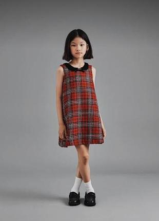 Брендова сукня з оксамитовим комірцем та бантиком h&m для дівчинки 6-7р 122см