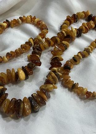 🟡✨ винтажный набор ожерелье и браслет янтарь vintage amber set boho chic ✨🟡
