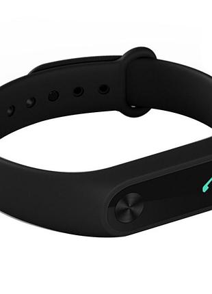 Силіконовий ремінець для фітнес-трекера xiaomi mi band 2 чорний / браслет для сяомі мі бенд 2