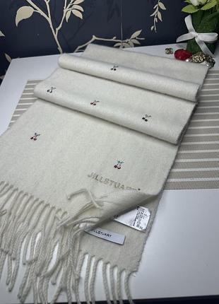 Розкішний кашемировий шарф jillstuart з кристалами та вишнями (оригінал)