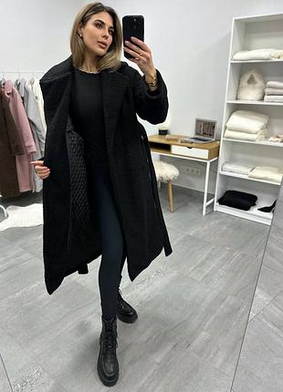 Пальто женское букле утепленное 9