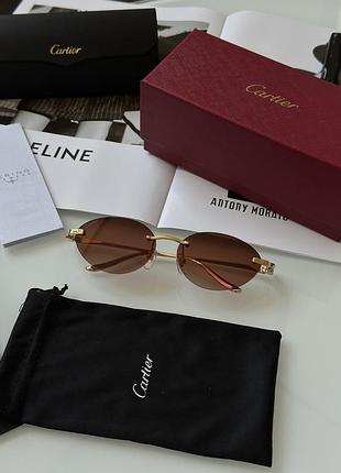 Сонцезахисні окуляри cartier panthère світло-коричневі з полікарбонату 56/18/135