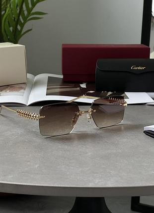 Сонцезахисні окуляри cartier clash з полікарбонату зі світло-коричневими лінзами 58/17/140
