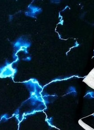 Тканина футер двонитка «синя блискавка» (диджитал) — компакт пеньє, 250 г/м2