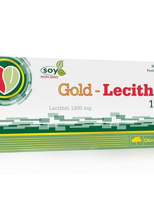 Лецитин соєвий 1200 мг без гмо для жінок, печінки і схуднення olimp gold-lecithin 1200 60 капсул