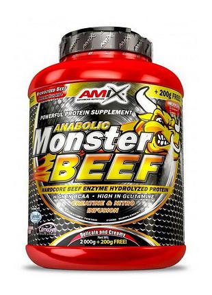 Яловичий протеїн для росту м'язів amix beef monster protein 2 кг лайм з ваніллю