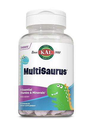 Вітаміни для дітей для імунітету kal multisaurus 60 жувальних таблеток ягідний мікс