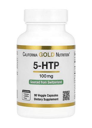 5-htp 100 мг (гідроксітриптофан) з екстракту гріфонії для сну california gold nutrition 5-htp 100 mg 90 вегетаріанських капсул